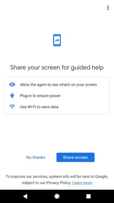 Google Support Services android App screenshot 1